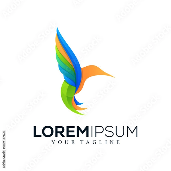Fototapeta Abstract bird logo design