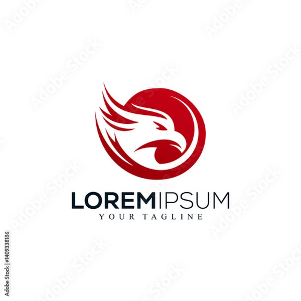 Fototapeta Abstract eagle logo design