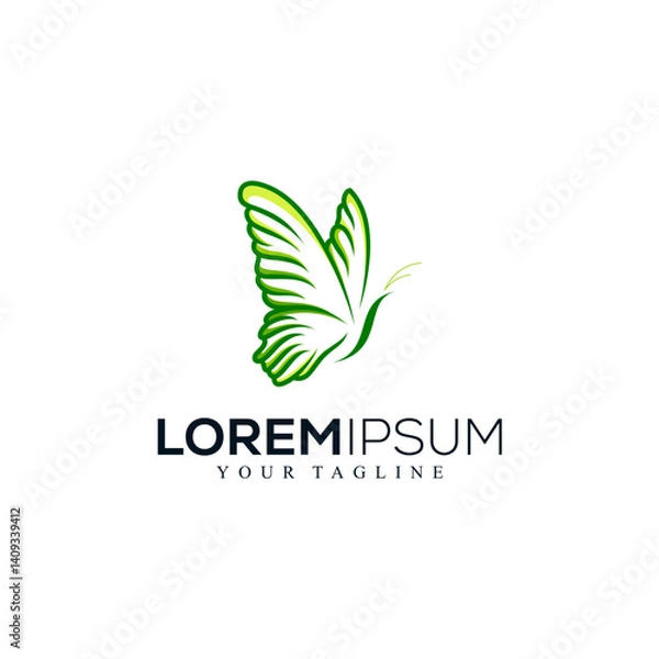 Fototapeta Abstract butterfly logo design