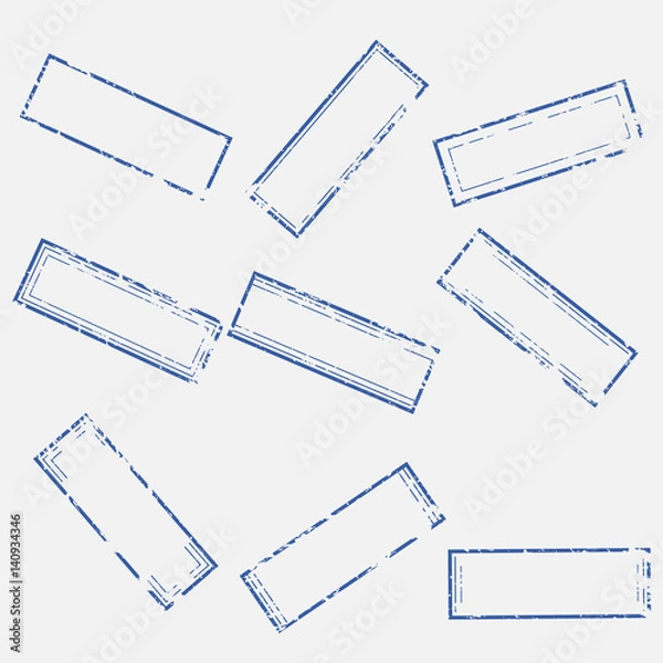 Obraz A set of empty rectangular stamps