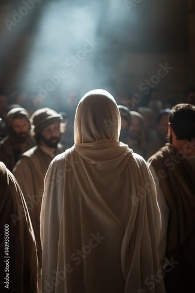 Fototapeta Yeshua and His Disciples: A Moment of Awe