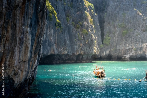 Obraz Thailand. phi phi. view of the phi phi island., Summer Background Holiday