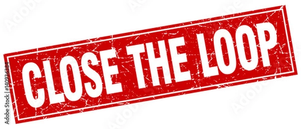 Fototapeta close the loop square stamp