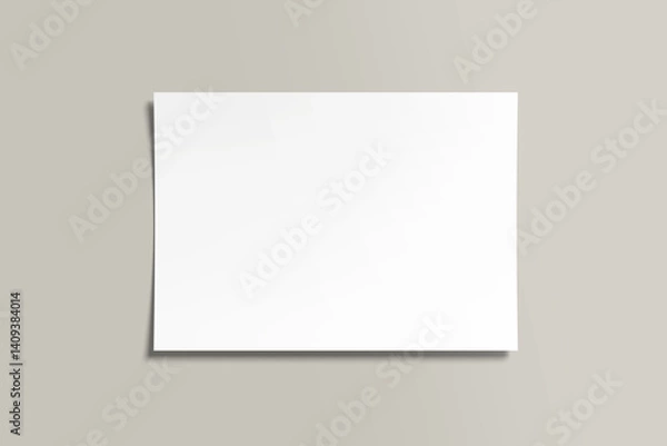 Obraz Realistic blank certificate illustration for mockup