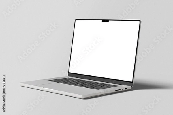 Obraz Realistic blank laptop illustration for mockup. 3D Render.