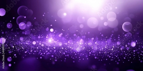 Fototapeta Abstract Purple Bokeh Background With Shiny Defocused Round Glowing Celebration Lights