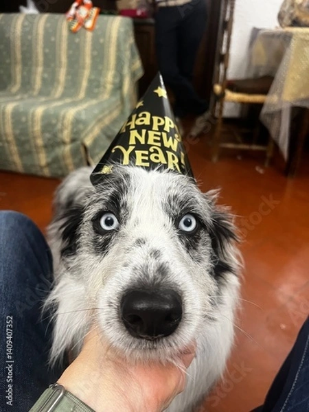 Obraz Border Collie Capodanno