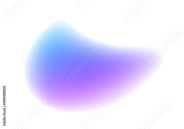 Fototapeta Iridescent chrome drops or hologram irregular freeform organic shapes. Color gradient circle backgrounds, abstract colors blend mesh with soft neon light, vector shapes. PNG	