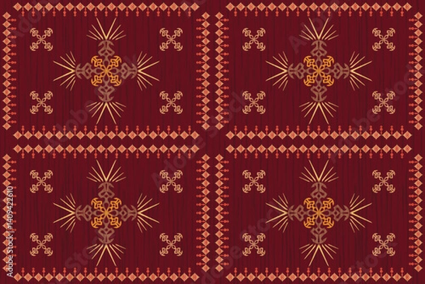 Fototapeta Abstract Ethnic Art, Geometric Design, Tribal Seamless Pattern, Fabric Pattern, Print Pattern, Pattern, Art, Cover, Prints, Wallpapers, Carpet Designs, Patterns on products.
