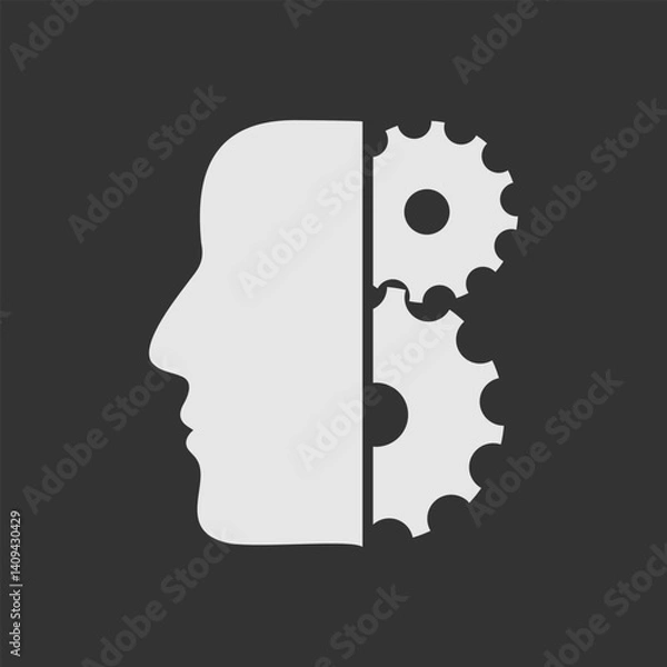 Fototapeta Artificial intelligence symbol. Vector illustration	