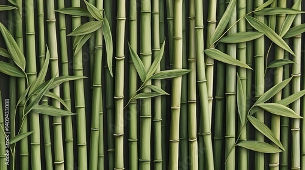 Obraz Lush green bamboo forest background