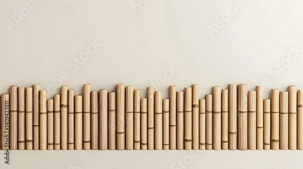 Obraz Bamboo wood texture with geometric pattern