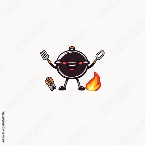 Obraz Mascot Illustration of germany flag chef