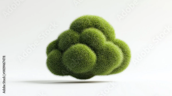 Fototapeta Soft Felt Fabric Thunderhead Icon on White Background