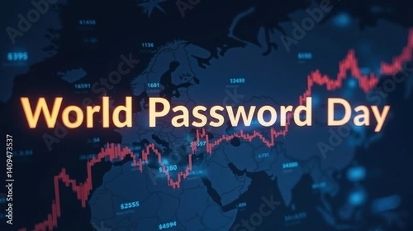 Fototapeta World password day awareness campaign global digital security insights tech environment informative viewpoint