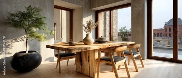 Fototapeta Modern Rustic Dining Room