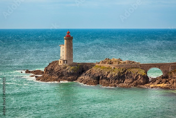 Obraz Phare du Petit Minou, lighthouse at western coast of Brittany
