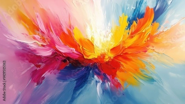 Obraz Vibrant explosion of colors swirling together in an abstract masterpiece of beauty and emotion