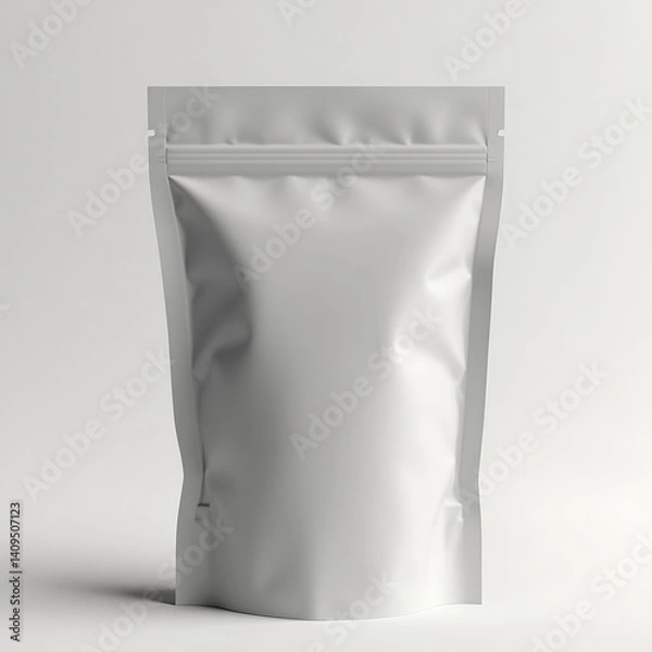 Fototapeta High-Resolution Matte Plastic Pouch Mockup with Smart Object