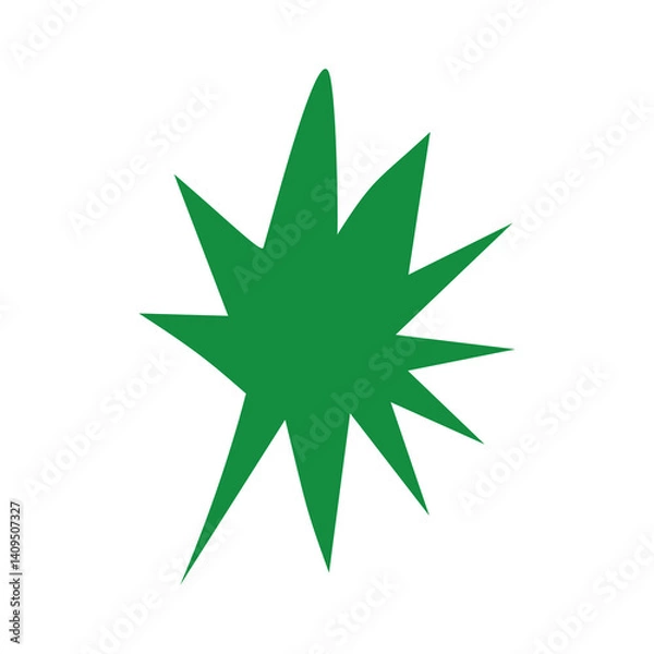 Fototapeta random green spiky shape