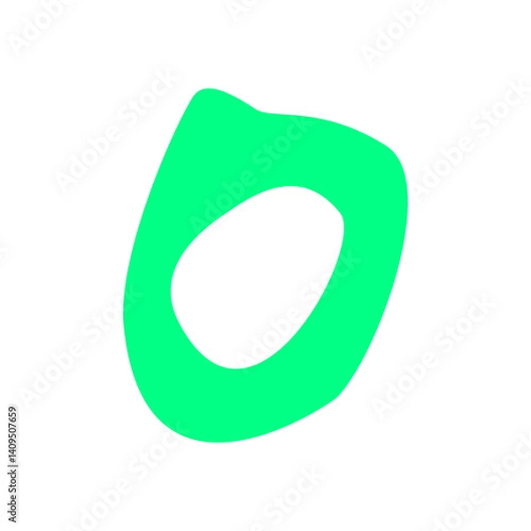 Fototapeta Random Letter o asymmetric shape