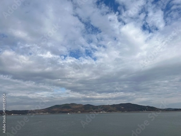 Obraz storm clouds over the sea