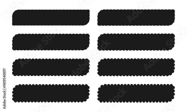 Obraz Scallop Edge Two Rounded Corner Rectangles