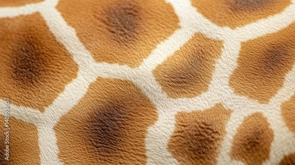 Fototapeta Close-up view of a giraffe's distinctive patterned skin.