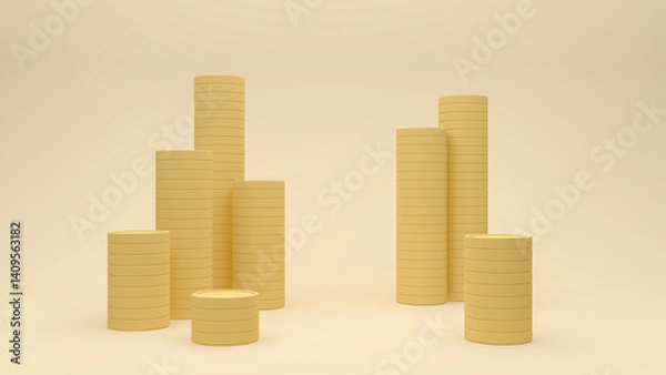 Obraz Money piling up