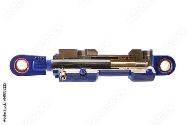 Fototapeta hydraulic cylinder cutaway allows you to understand the structure and operating principle of the device