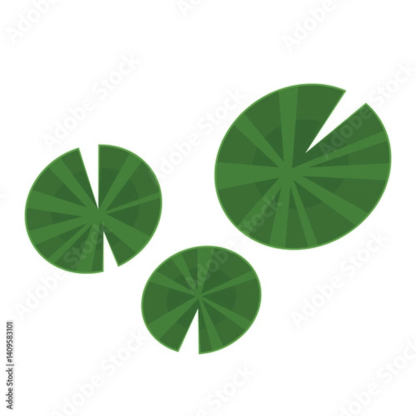 Obraz Lily pad icon. Lily cartoon vector on white background.