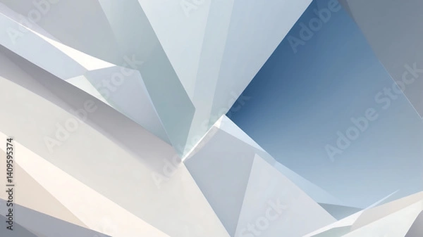 Fototapeta Abstract Geometric Shapes Composition Modern design featuring interlocking geometric shapes, ideal for technology or art-related projects