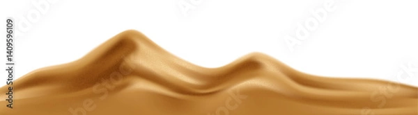 Fototapeta Abstract Vector Illustration of Smooth Sand Dunes With Warm Colors and Texture in a Minimalist Desert-Inspired Background
