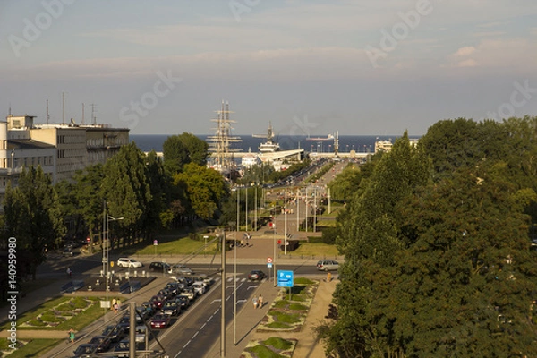 Fototapeta Widok na skwer Kościuszki w Gdyni