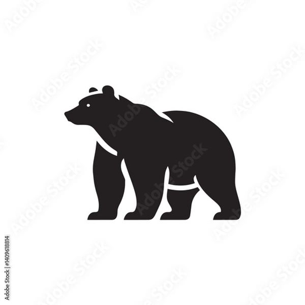 Fototapeta bear silhouette vector