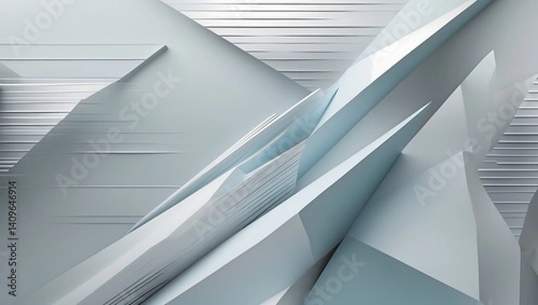 Fototapeta Abstract Geometric Paper Texture This image features layered paper shapes creating a dynamic visual suitable for web and print design