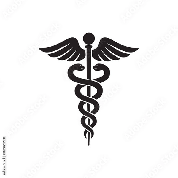Obraz caduceus medical symbol