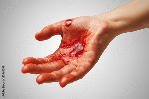 Obraz Zakrwawiona ręka