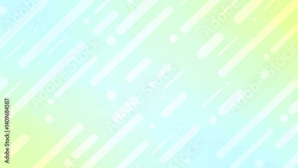 Obraz 幾何学　背景　素材　ポップ　おしゃれ　ストライプ　斜め　抽象的　さわやか　新緑　キラキラ　16:9