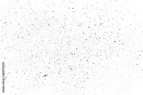 Obraz Splashes and drops of dirt. Spots and dots grunge texture isolated on a transparent background. PNG.
