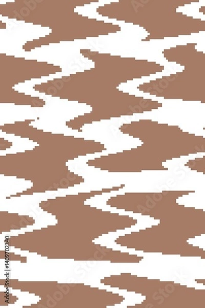 Obraz Wavy seamless background in chocolate shades,Seamless print of minimal modern shapes and forms , contemporary background for banners and covers.