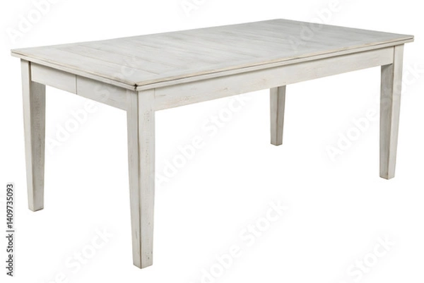 Fototapeta Ornate Light Wood Dining Table with Decorative Inlay and Legs.