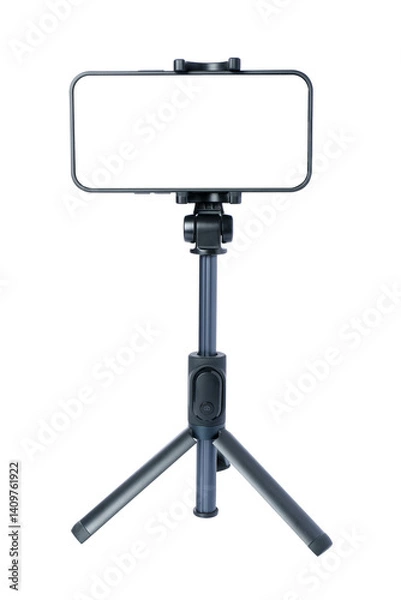 Obraz Smartphone on tripod with remote control
