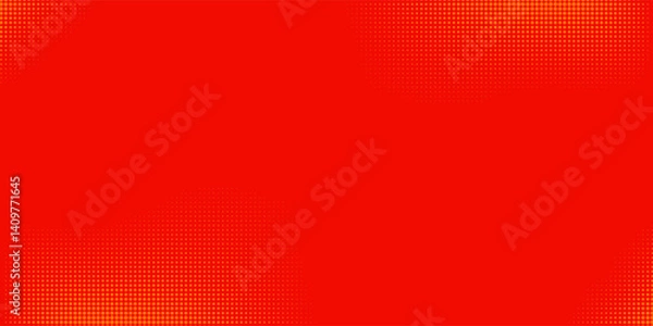 Fototapeta Dots halftone orange color pattern gradient texture with technology digital background. Dots pop art comics with summer background.