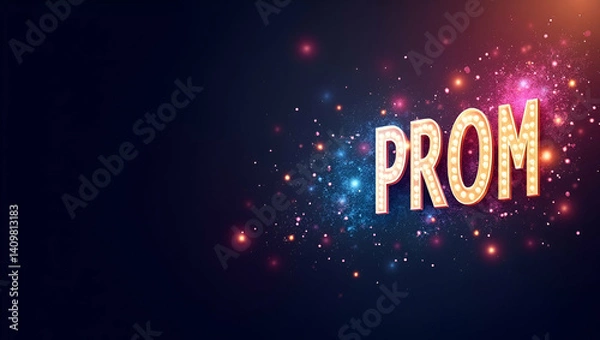 Fototapeta Elegant Prom Event Branding: Innovative Design, Typography & Dynamic Imagery for High-Profile Celebrations - Empty Space for Customization