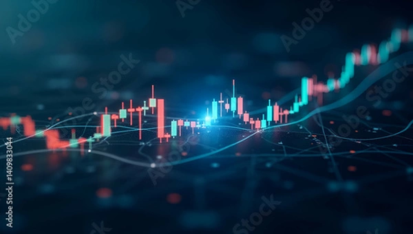 Obraz Exploring Forex and Commodities Correlation: Analyzing Cross-Market Dynamics and Currency Influences for Integrated Trading Strategies in Stock Photography