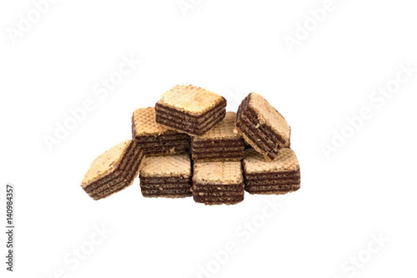 Obraz wafer chocolate isolate on white background