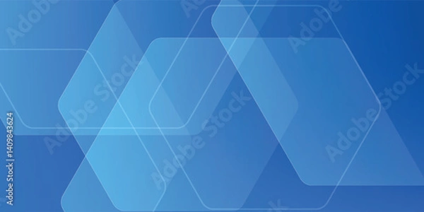 Fototapeta Hexagon pattern. Abstract blue background. Geometric triangle background.