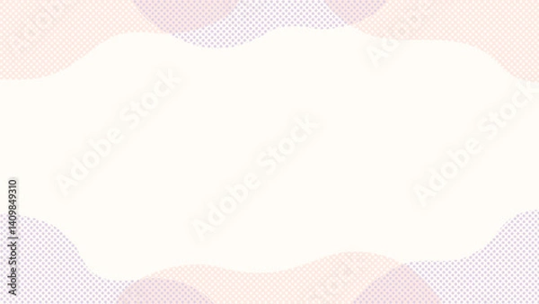 Obraz かわいい雲のイラストフレーム　ピンク　紫