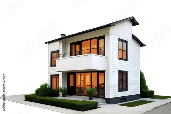 Obraz 戸建住宅の建築イラスト、外観パース